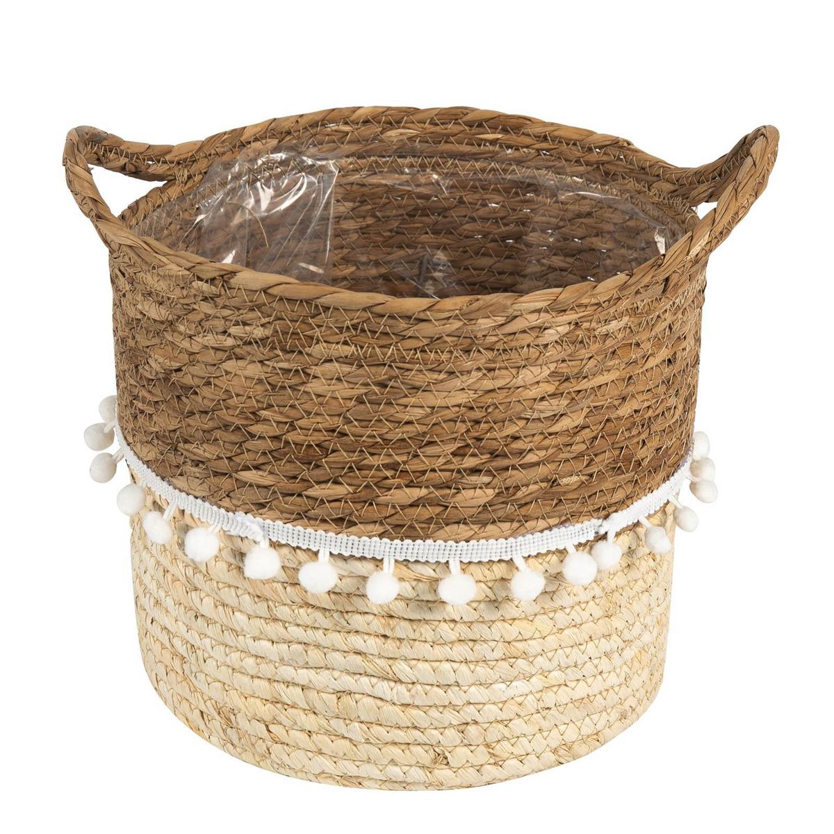 PFLANZENKÖRBE LINI natur, weiß - Naturfarben, Kunststoff (26/24cm) - IDIMEX