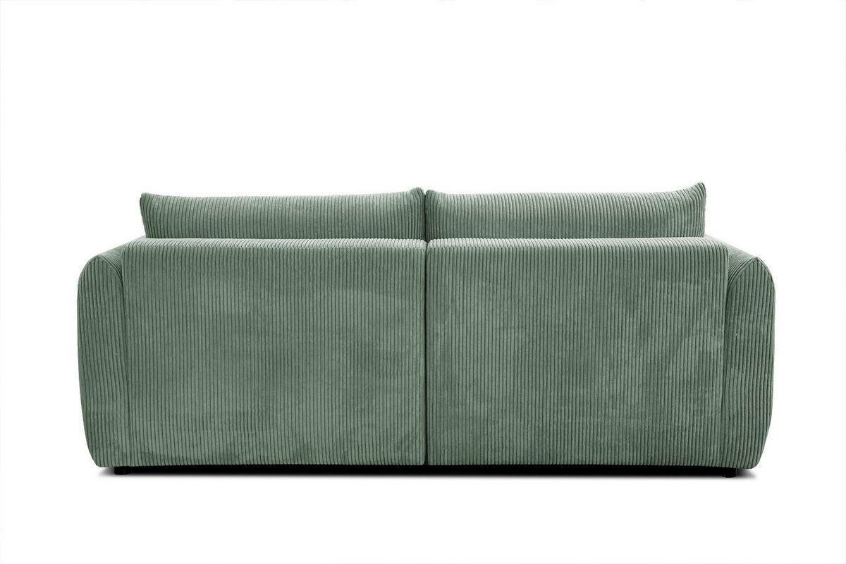 ECKSOFA TAUER 3-Sitzer, mintgrün - Schwarz/Mintgrün, Holzwerkstoff/Kunststoff (173/206cm) - Wozimo