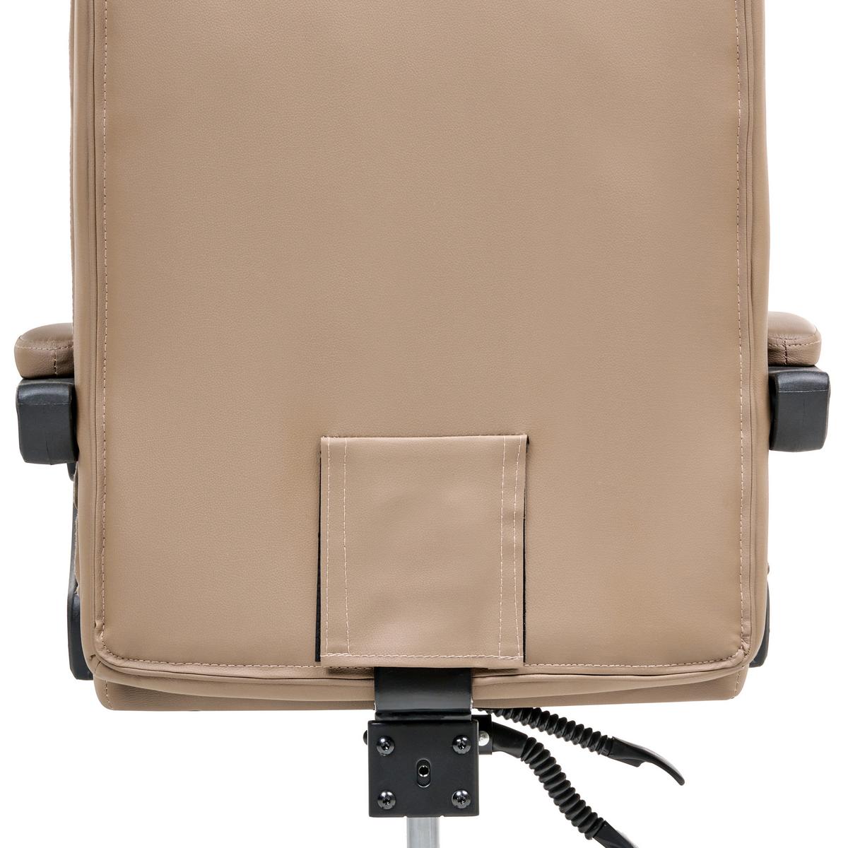 CHEFSESSEL Braun Serene - Schwarz/Braun, Kunststoff (70/105/70cm) - Beliani