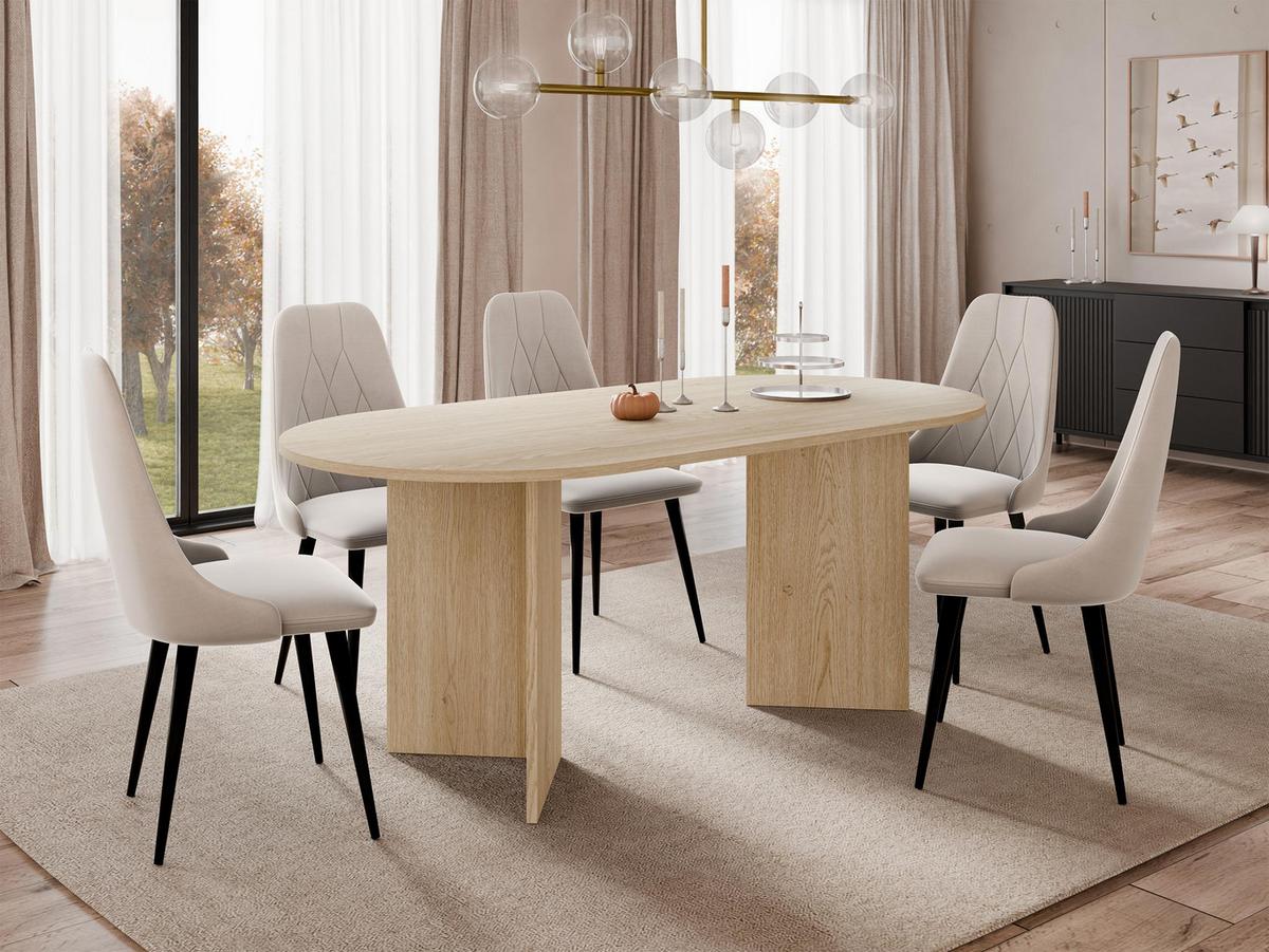 ESSTISCH Gelizo 22 mm - Eichefarben, Holzwerkstoff (90/185/75cm) - MIRJAN24
