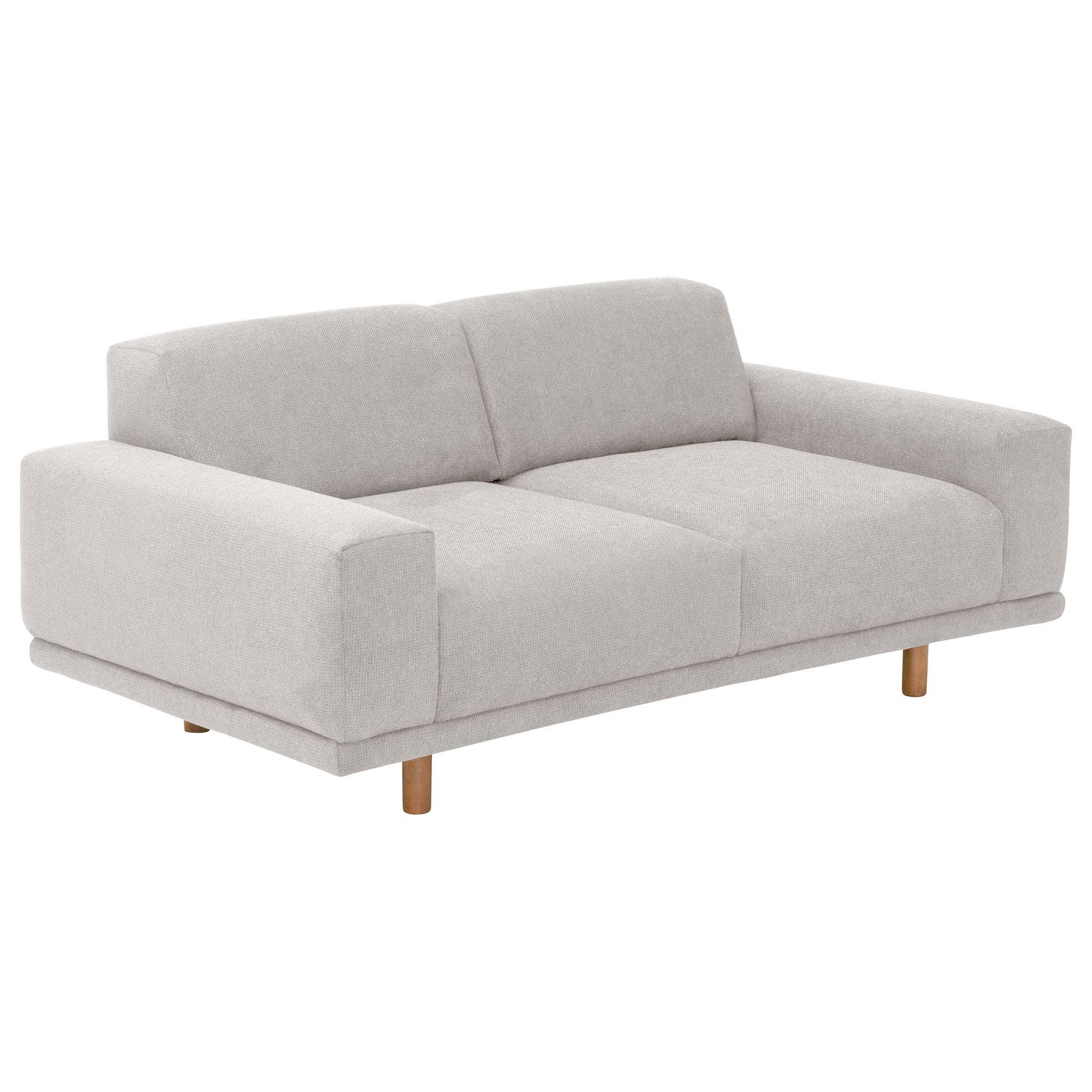 SOFA 2-Sitzer Kattryna Flachgewebe silber - Silberfarben, Kunststoff (162/70/92cm) - 58aufmkessel