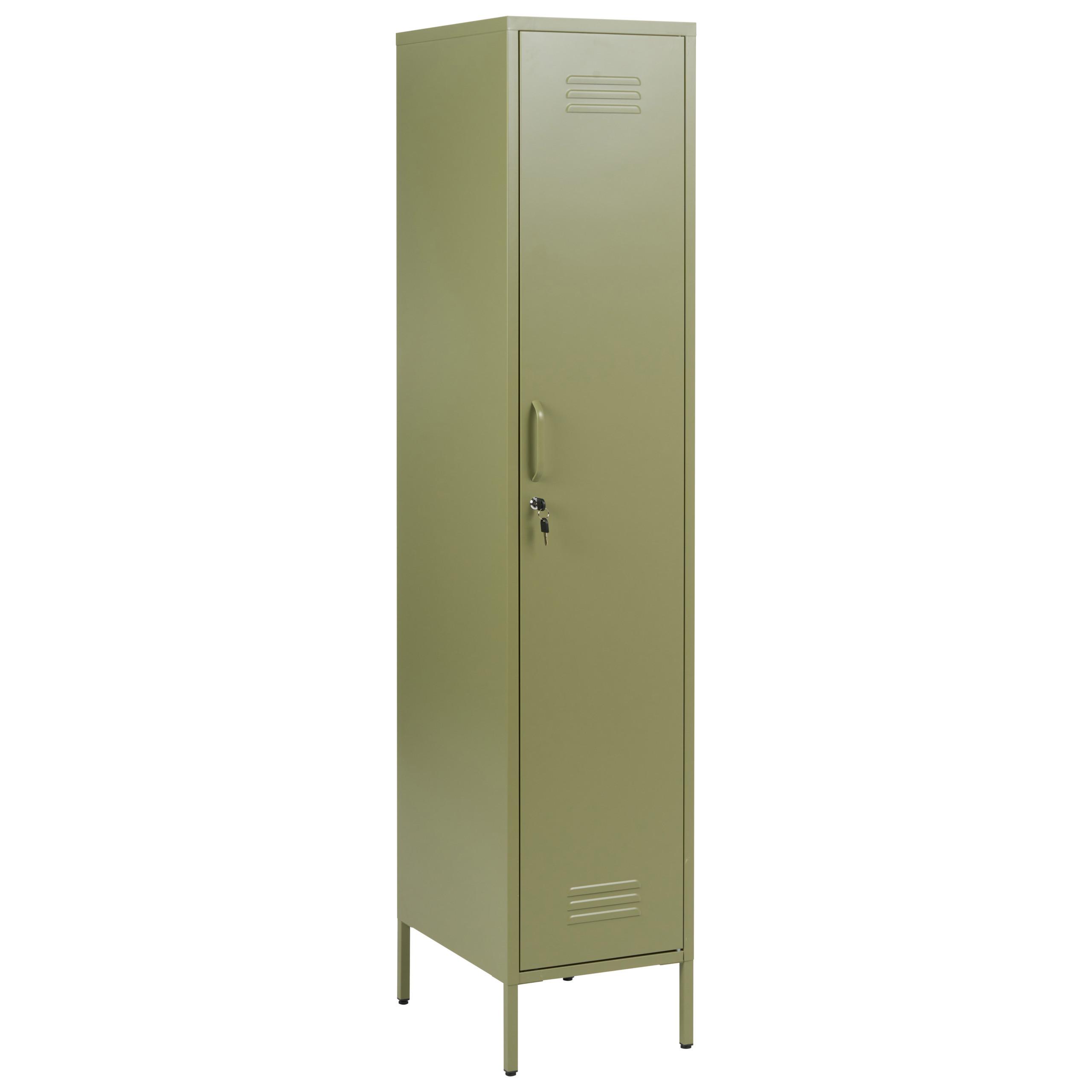 BÜROSCHRANK Metall Grün Frome - Grün, Metall (38/185/50cm) - Beliani