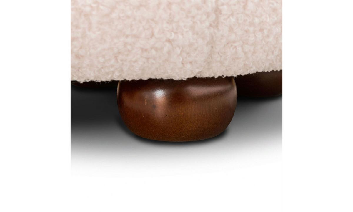 HOCKER NOLLIE 34/34/40 cm Beige - Beige/Braun, Holz/Textil (34/40/34cm) - Lookway