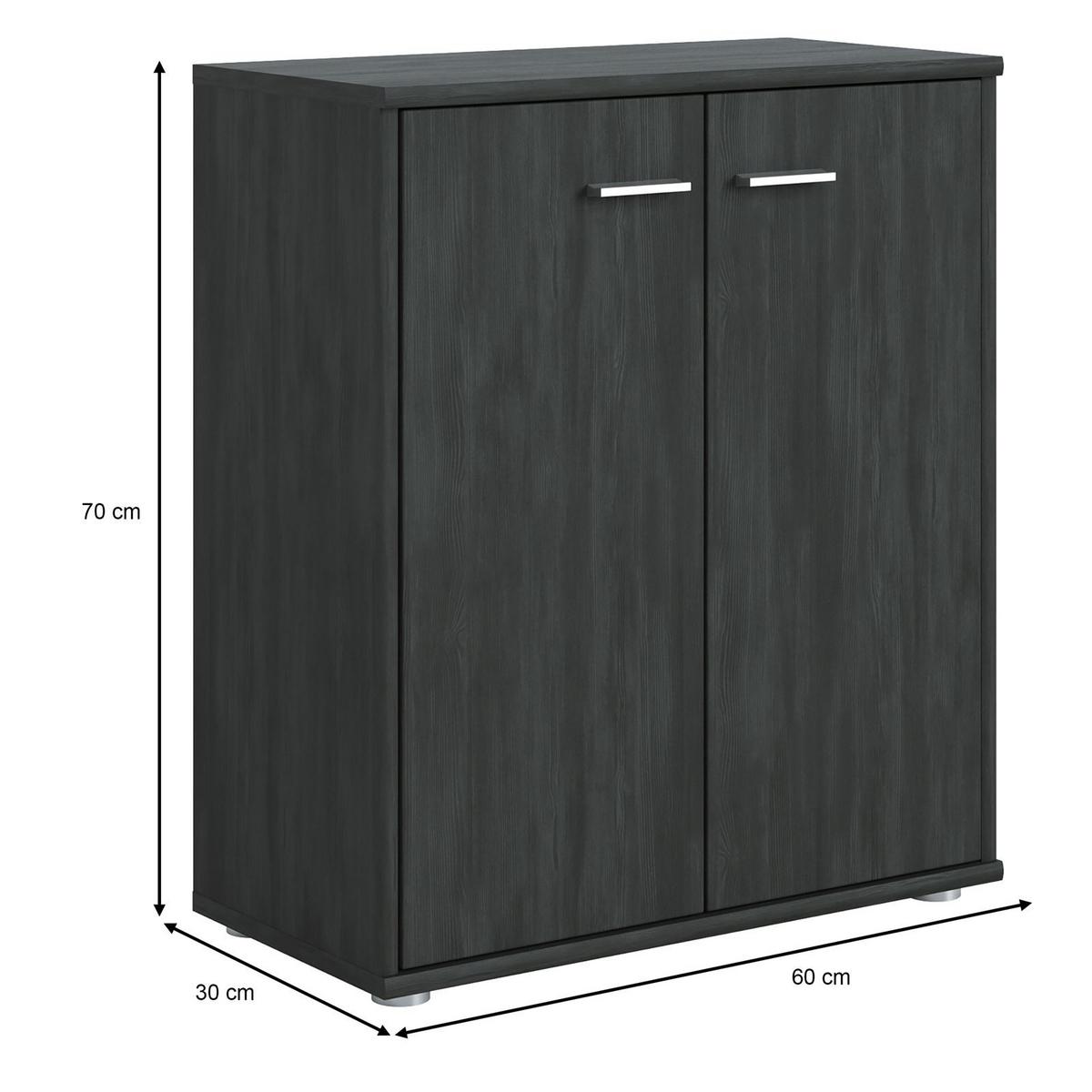 KOMMODE TOMMY - Eschefarben, Holzwerkstoff (60/70/30cm) - CARO-Möbel