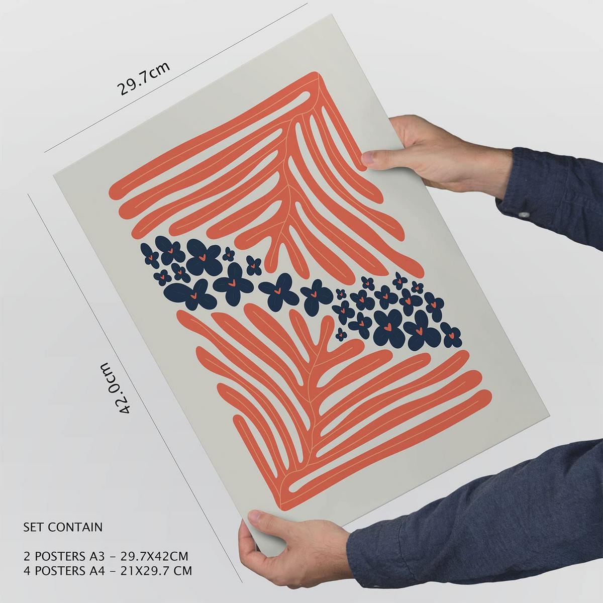POSTER Set Mit 6 Minimalistischen In Pastellfarben Sommerkollektion Drucke Von Landschaften Und Natur Für Innenarchitektur A3 & A4 Weißer Rahmen - Weiß, Papier (29/3cm) - Nacnic