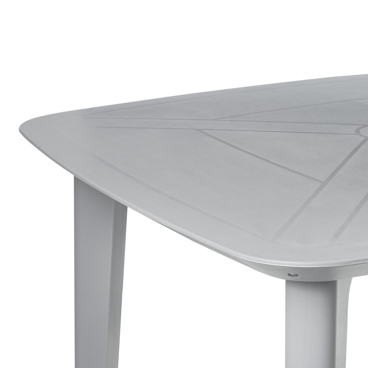 GARTENTISCH 86/86 cm Grau Sorico - Grau, Kunststoff (86/86/77cm) - Beliani