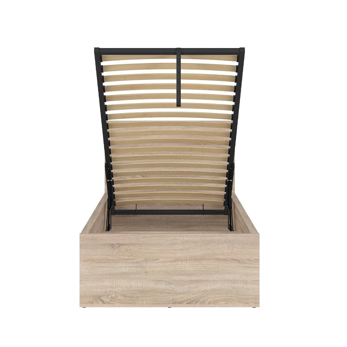 BOXBETT 90/200 Edwin Helles Holz - Braun, Holzwerkstoff (90/200cm) - Petits-meubles