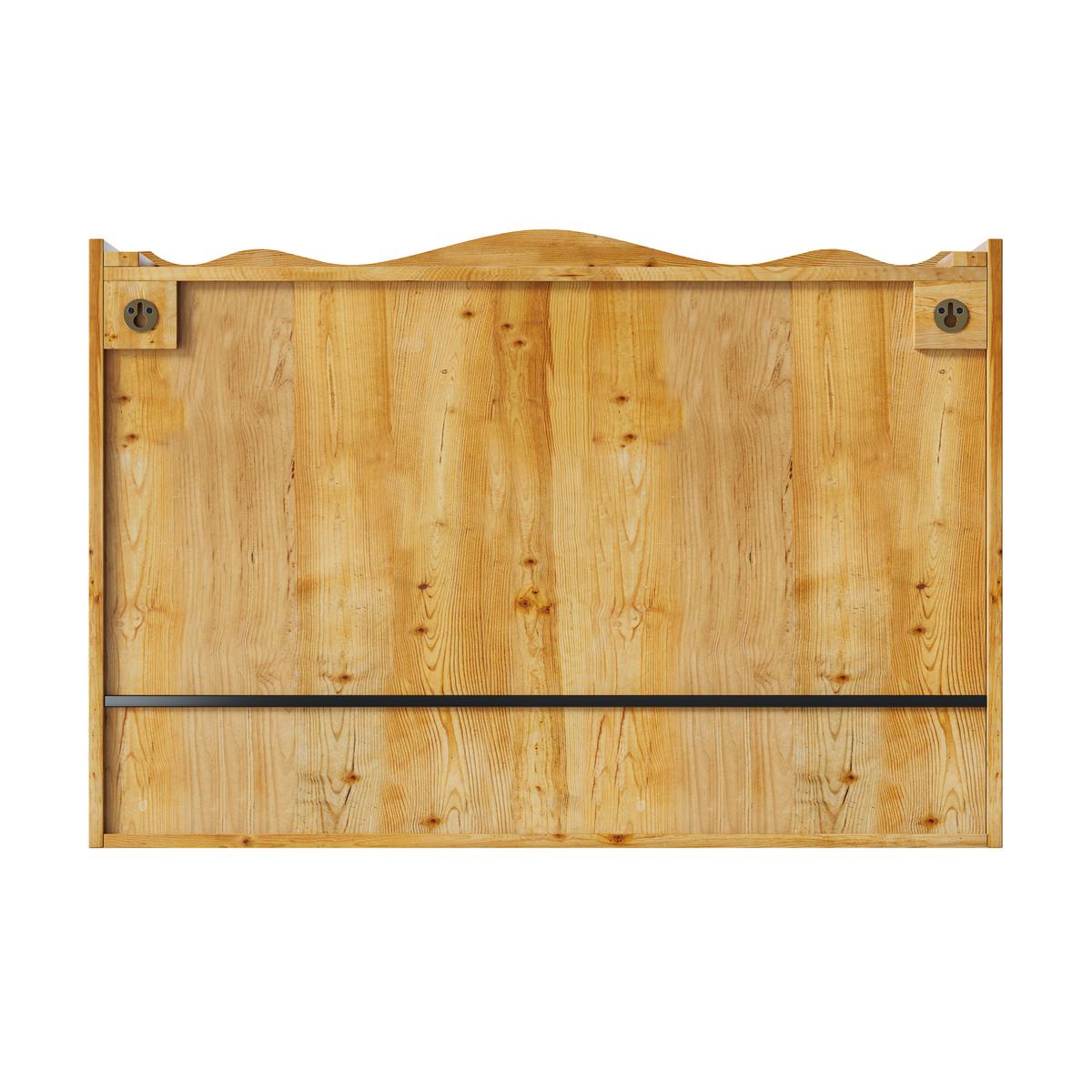 WANDSCHRANK Massivholz Schiebetüren Riffelglas Natur 3 Ebenen 90cm - Naturfarben, Holz/Holzwerkstoff (90/60/20cm) - Urban Meuble