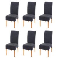ESSZIMMERSTUHL Anthrazit 6er-Set - Dunkelgrau/Anthrazit, Textil (44/100/56cm) - MCW