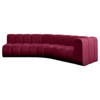 ECKSOFA modulares Sofa Karex-L1 - 308x194x70 cm Bordeauxrot - Bordeaux, Holzwerkstoff/Textil (308/194cm) - ALTDECOR