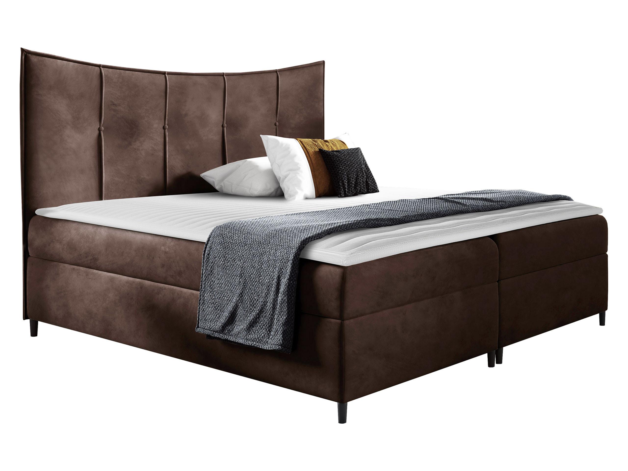 BOXBETT Bergamo - H3 - Braun, Holz (160/200cm) - MIRJAN24