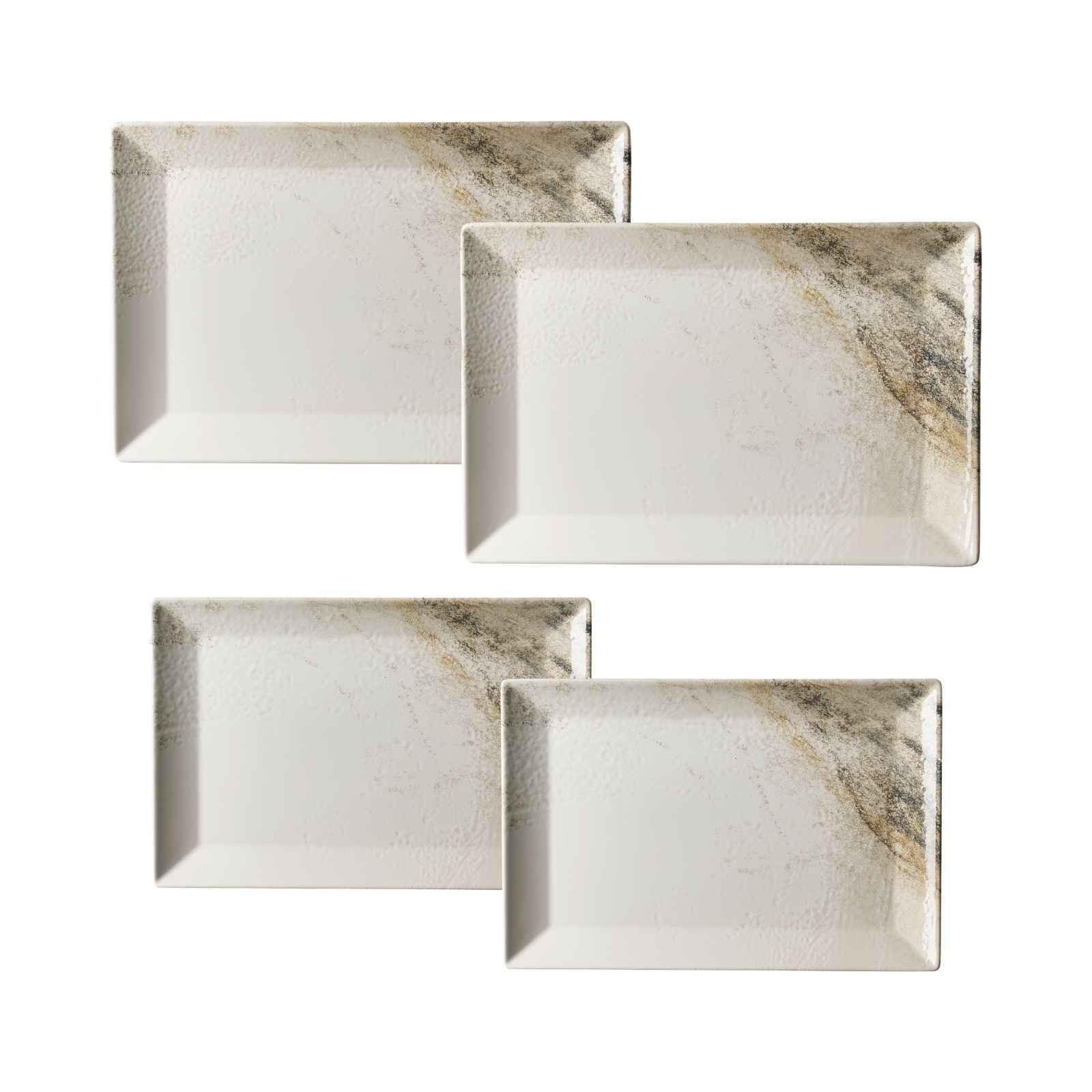 PLATTEN-SET Arezzo braun 4-tlg. - Braun, Keramik (2/2/2cm) - Ritzenhoff Breker