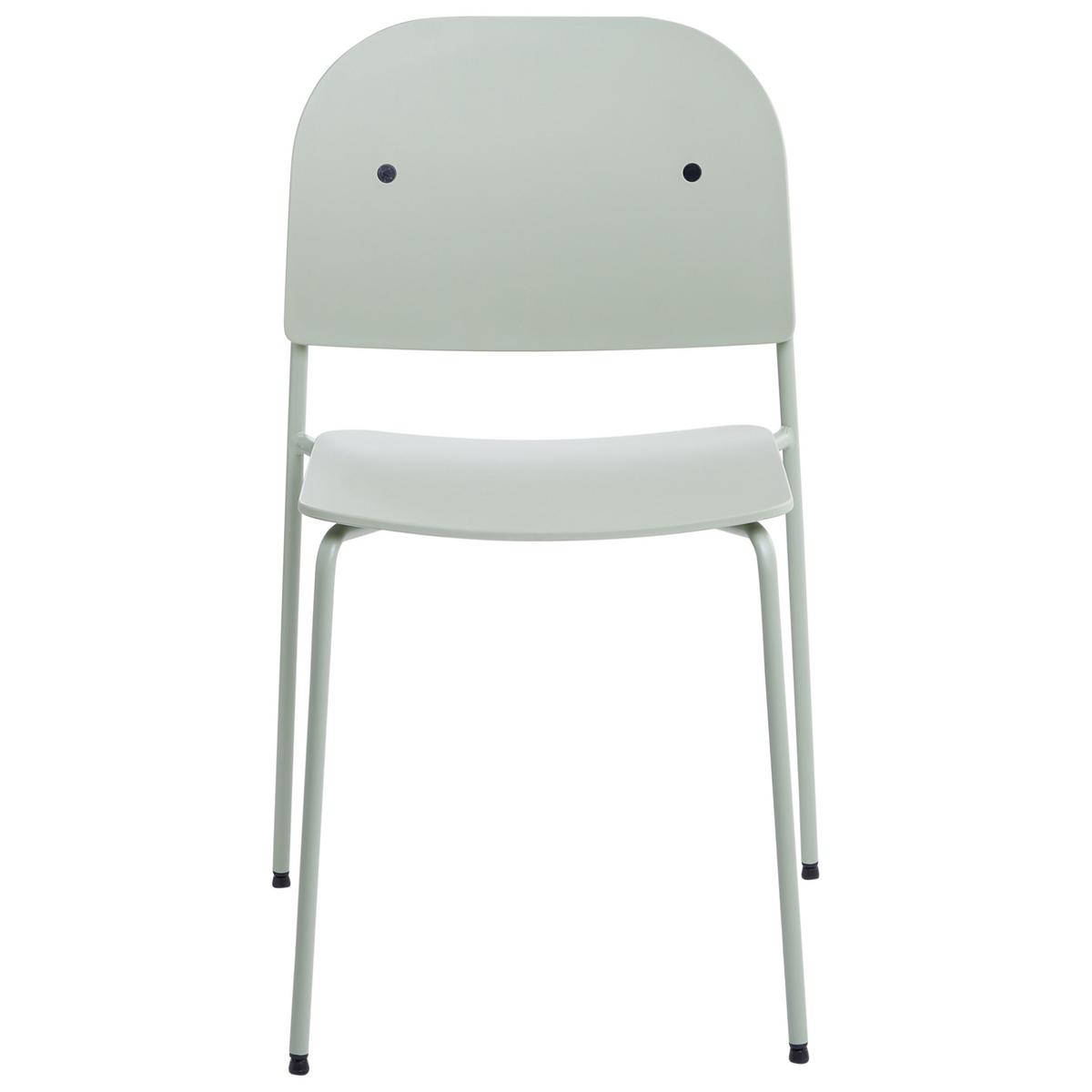 ESSZIMMERSTUHL 2er-Set Metall Mintgrün Windust - Mintgrün, Metall (51/81/50cm) - Beliani