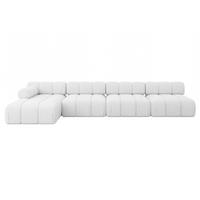 ECKSOFA modulares Sofa Razon-L3 - 380x160x70 cm Weiß Bouclé - Weiß, Holzwerkstoff/Textil (380/160cm) - ALTDECOR