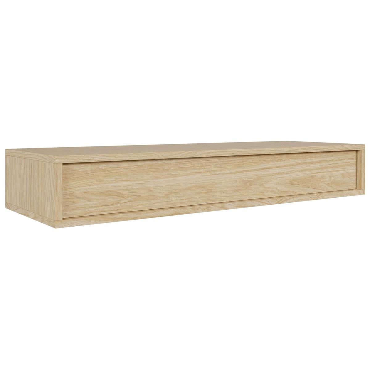 WANDKONSOLE Sanva Eiche geölt Optik 90 cm - Beige, Holzwerkstoff (90/17/35cm) - Selsey