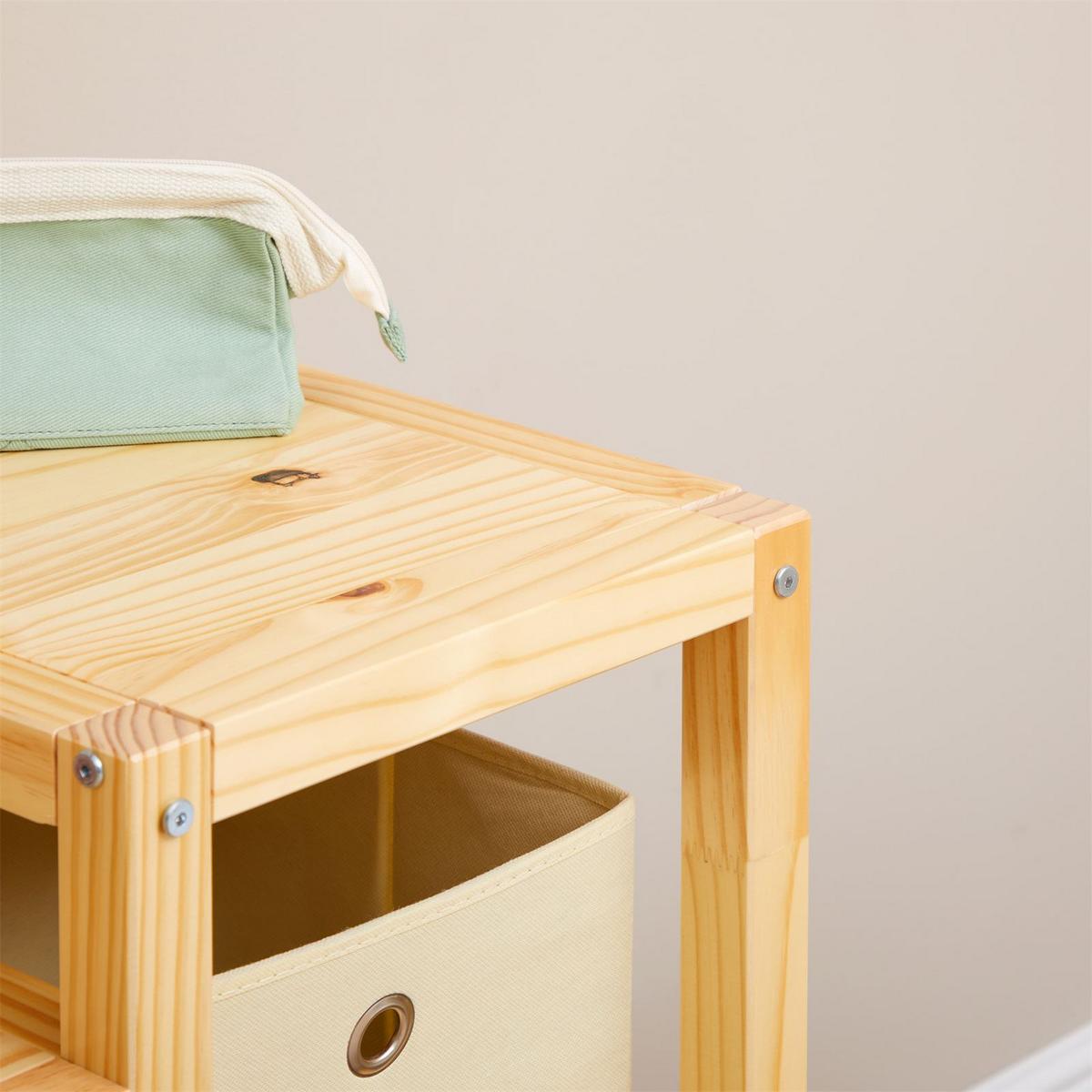 KINDERSCHREIBTISCH NIVIA - Naturfarben, Holz (120/162/50cm) - IDIMEX