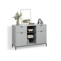 KOMMODE Aterno Grau 120 x 81.2 cm mit 2 Schubladen und 2 Türen - Grau, Holzwerkstoff (120/81.2/40cm) - Livinity®