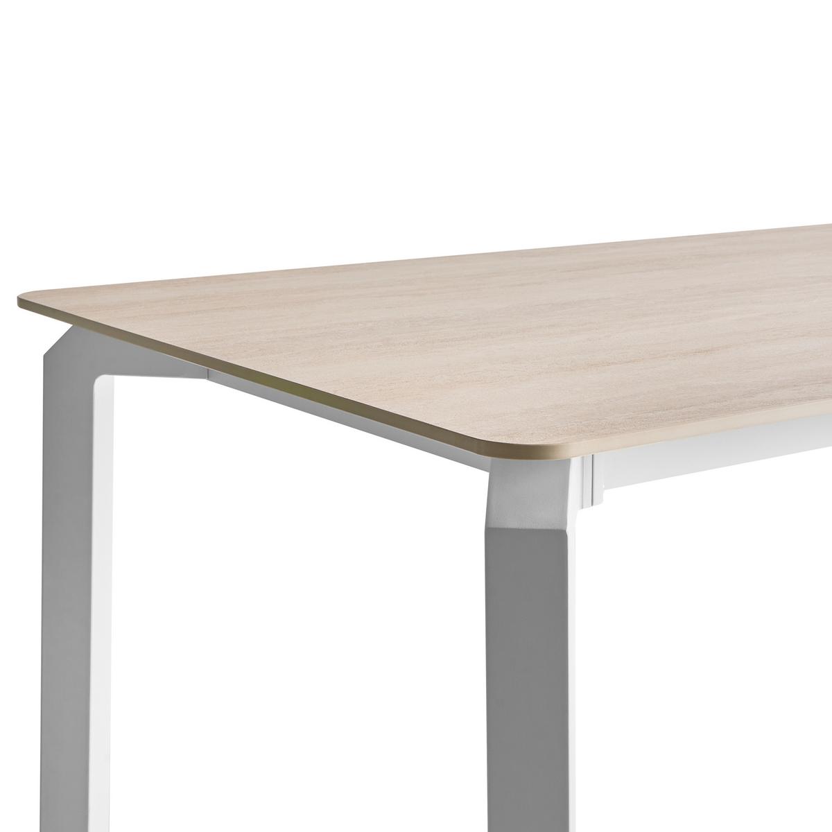 GARTENTISCH 180/90 cm Stein Travertinoptik Feletto - Beige, Stein (180/90/76cm) - Beliani