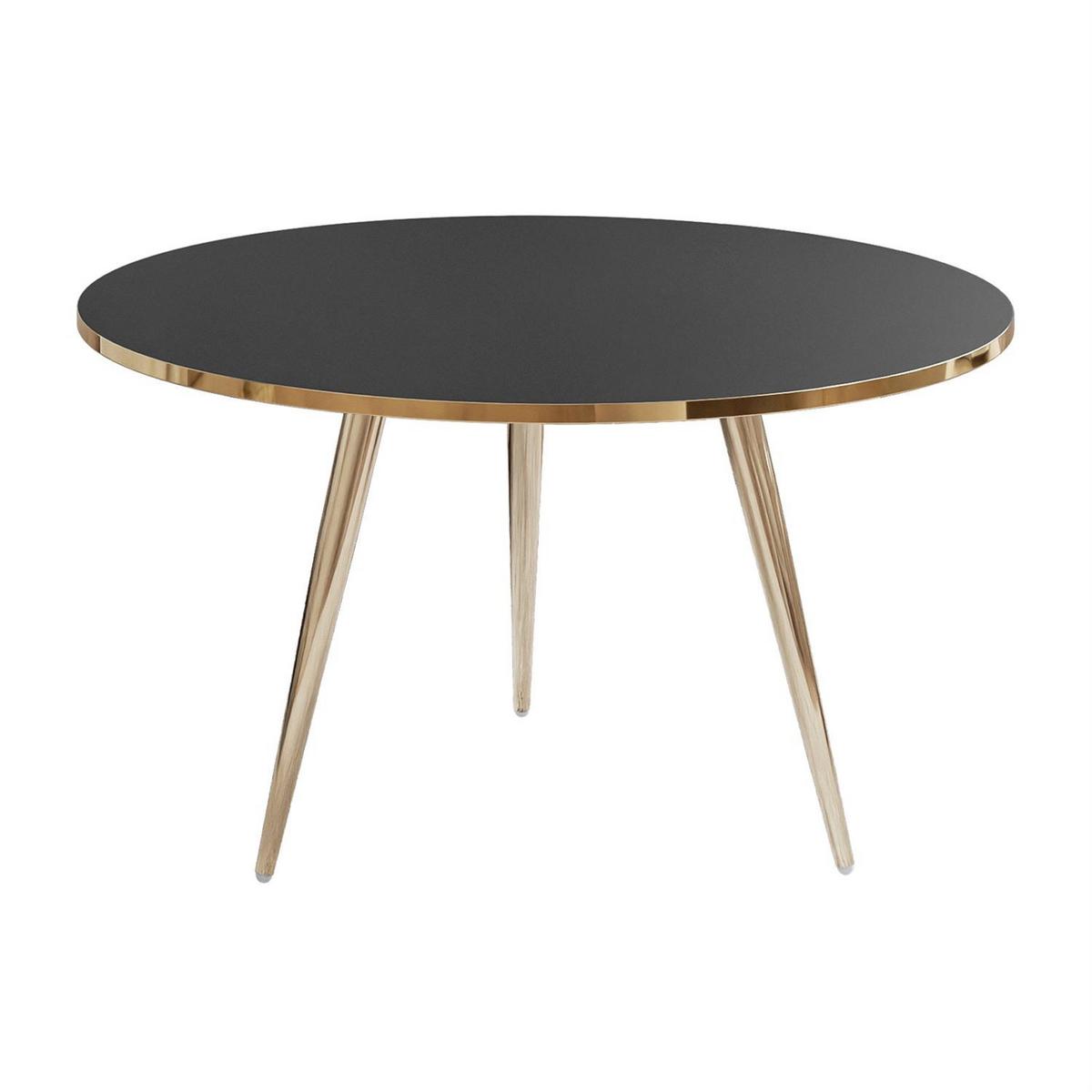 COUCHTISCH SOLEIL GOLD Schwarz Matt, 70cm - Goldfarben/Schwarz, Holzwerkstoff (70/70/47cm) - Lookway