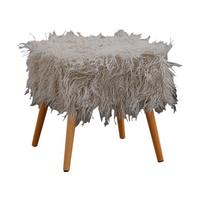 FELLHOCKER FYNN Grau - Grau, Fell (42/45/42cm) - KAWOLA
