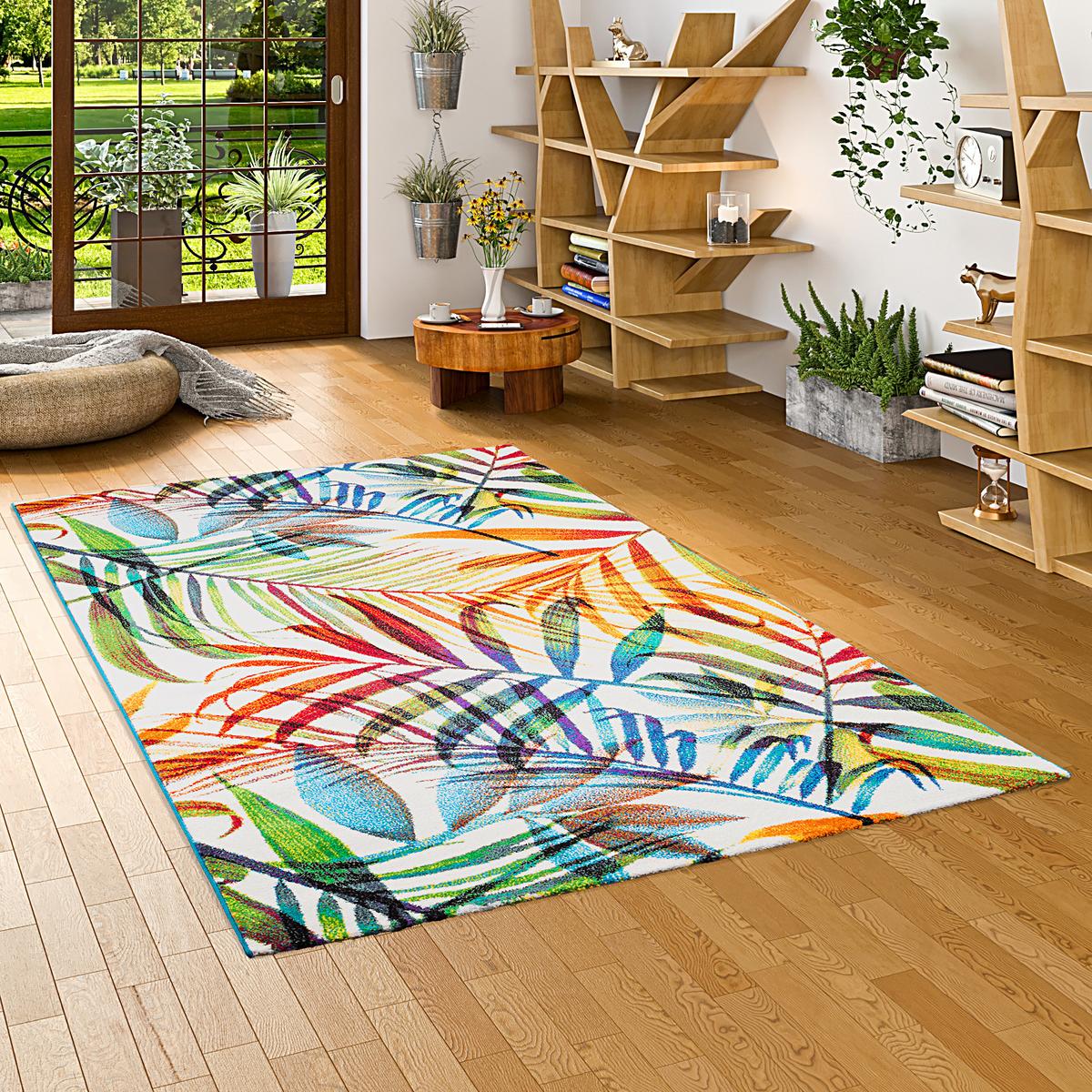 DESIGNER TEPPICH FARO TROPICAL BUNTE ZWEIGE - Multicolor, Textil (80/150cm) - Pergamon