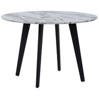 ESSTISCH 110/110/75 cm Grau, Weiß, Schwarz Rund Kenton - Grau, Holzwerkstoff (110/110/75cm) - Beliani