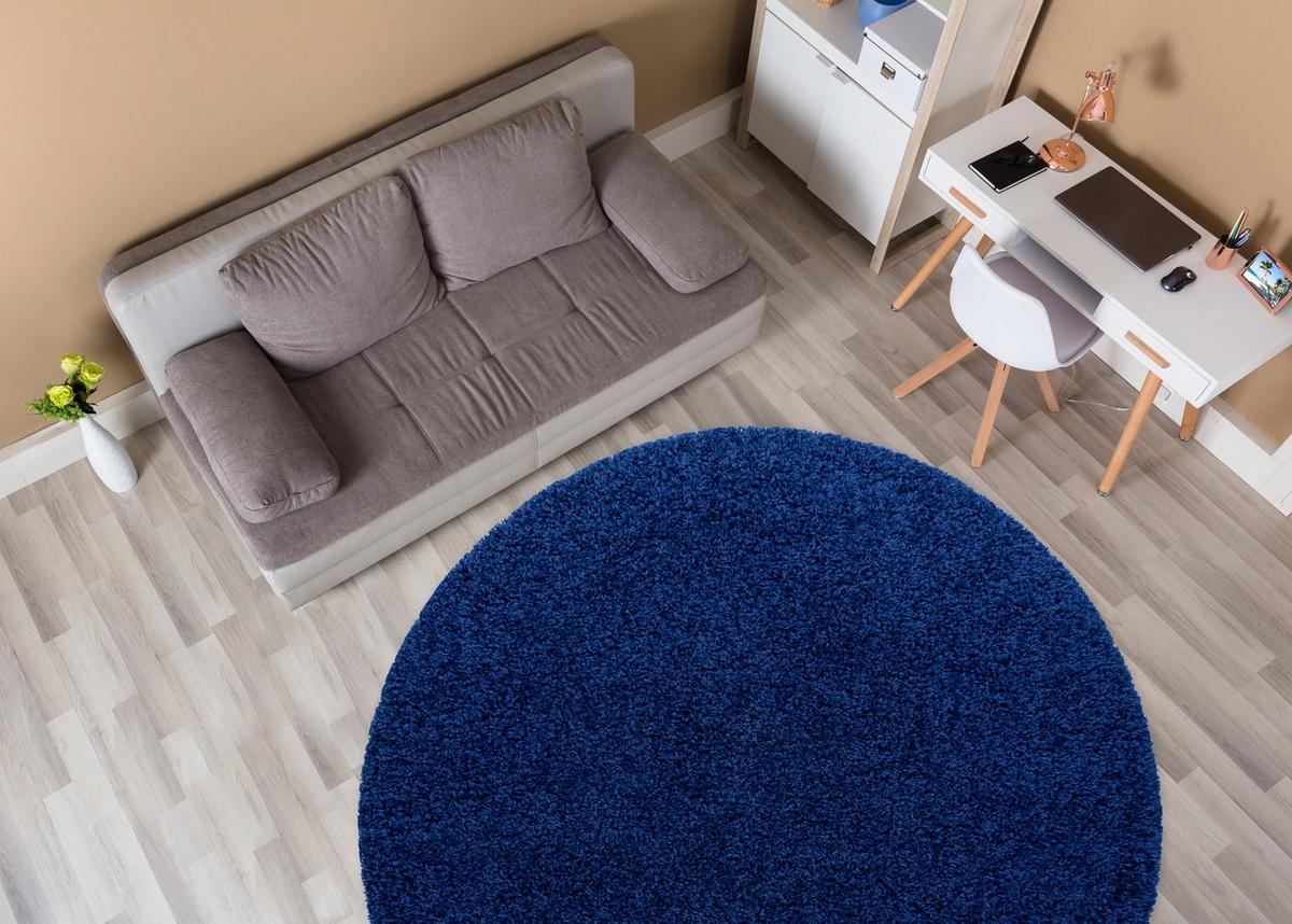 TEPPICH Soffi 100 cm - Blau, Textil (100/100cm) - rugsX