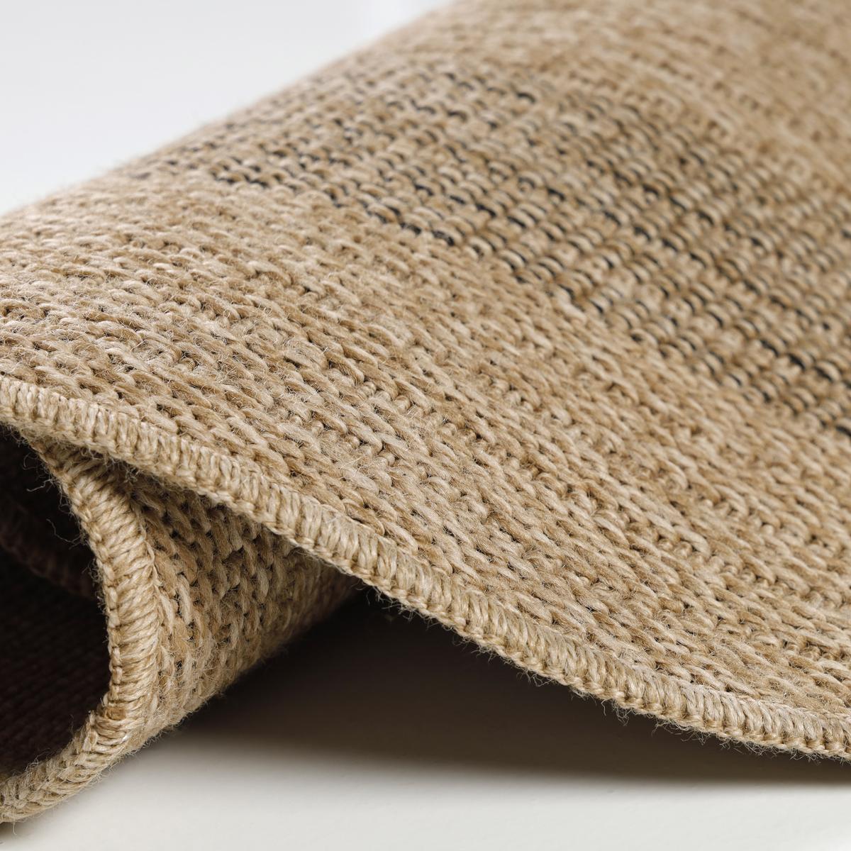 OUTDOORTEPPICH KAUNS, im Vintage-Stil, Schwarz, Ø 200 cm - Beige, Textil (200/200cm) - KADIMA DESIGN