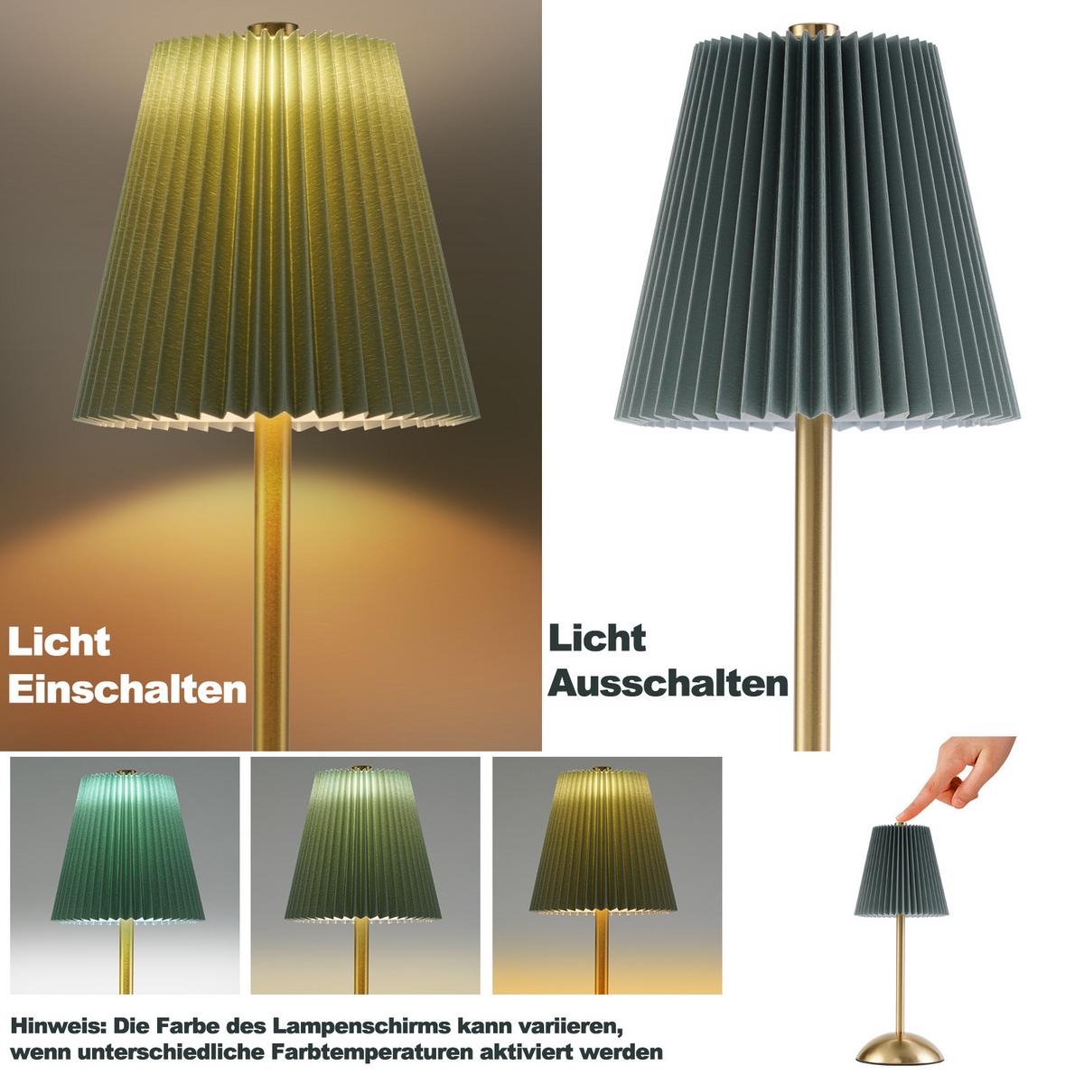 LED TISCHLAMPE Photonix 11.5/11.5/30 - Grün, Metall (11.5/11.5/30cm) - ZMH