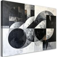 LEINWANDBILD 3D und geometrisch 30x20cm - Schwarz, Textil (30/20cm) - Feeby