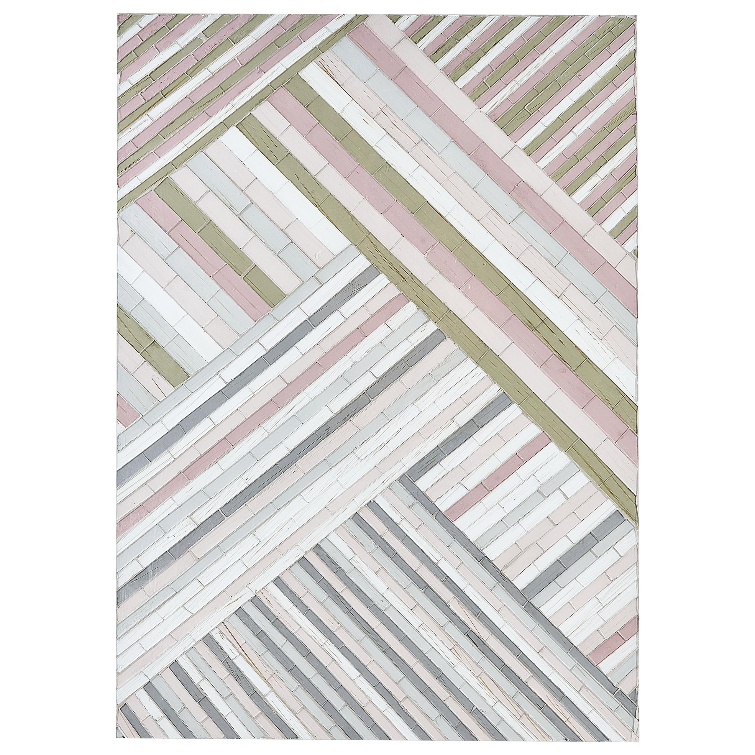 WANDDEKORATION Glas bunt Tembesi - Multicolor, Glas (50/70/4cm) - Beliani