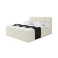 BOXBETT mit Matratze H3 - FAMA - 180x200 cm Beige Quelle - Sandfarben, Holzwerkstoff (180/200cm) - ALTDECOR