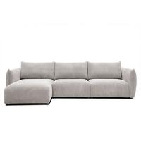 ECKSOFA TAUER 5-Sitzer, weiß - Schwarz/Weiß, Holzwerkstoff/Kunststoff (173/294cm) - Wozimo