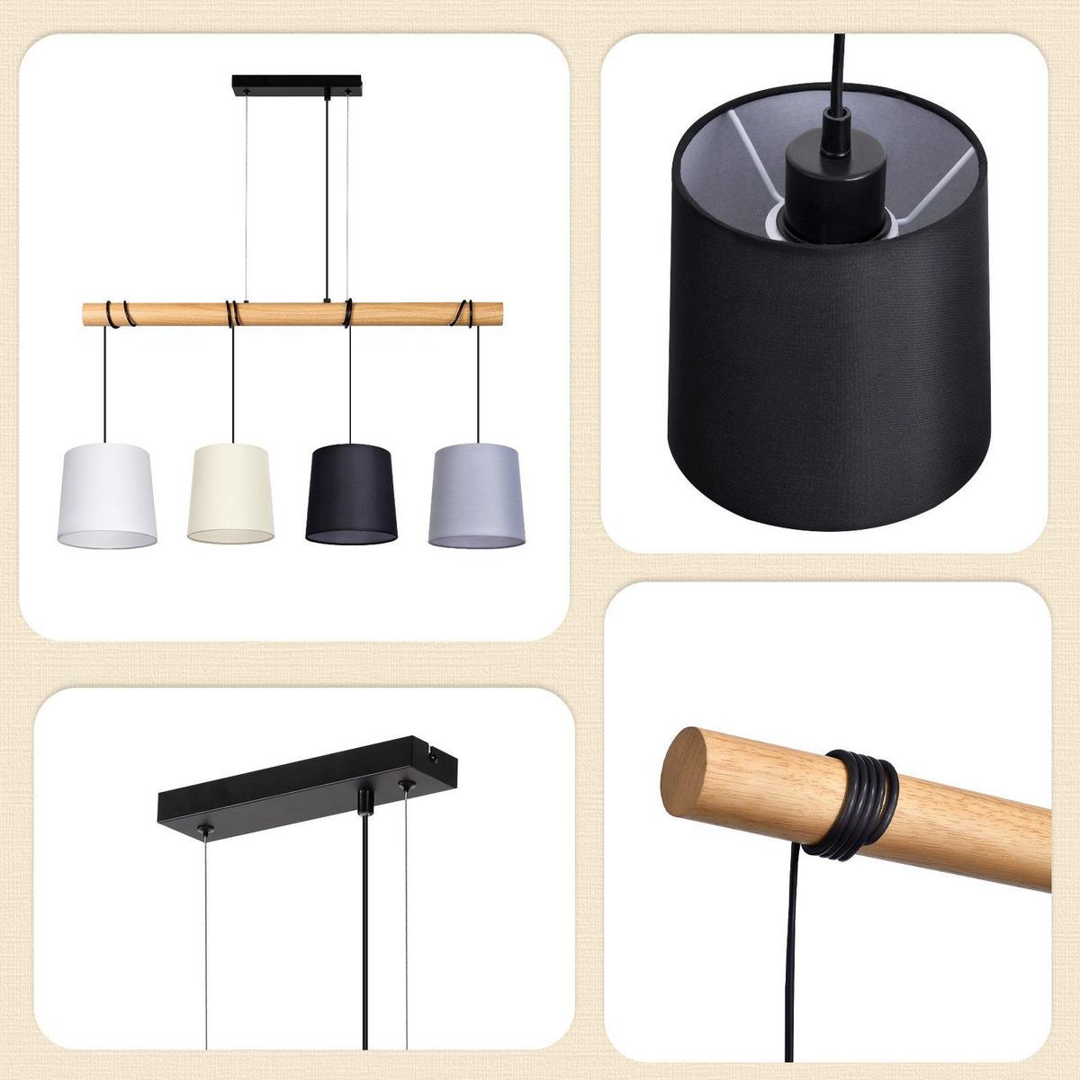 PENDELLEUCHTE Eindruck 80/18/175 cm - Braun, Holzwerkstoff (80/18/175cm) - Nettlife