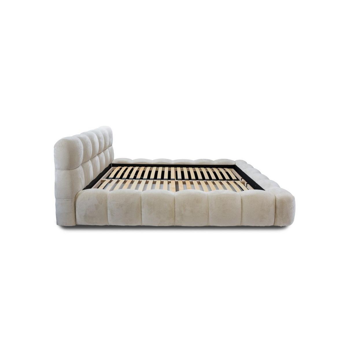 POLSTERBETT Aurelia - Creme, Holzwerkstoff/Textil (140/200cm) - Fun Möbel