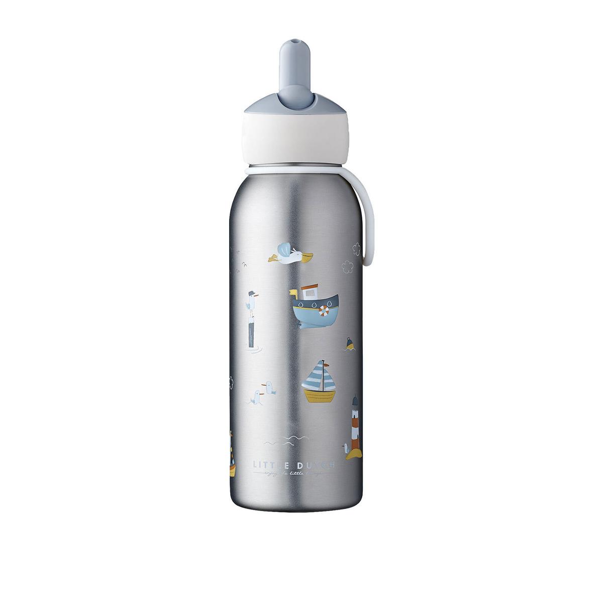 THERMOFLASCHE FLIP-UP Campus Sailors Bay 350 ml - Hellblau, Metall (0.35L) - Mepal