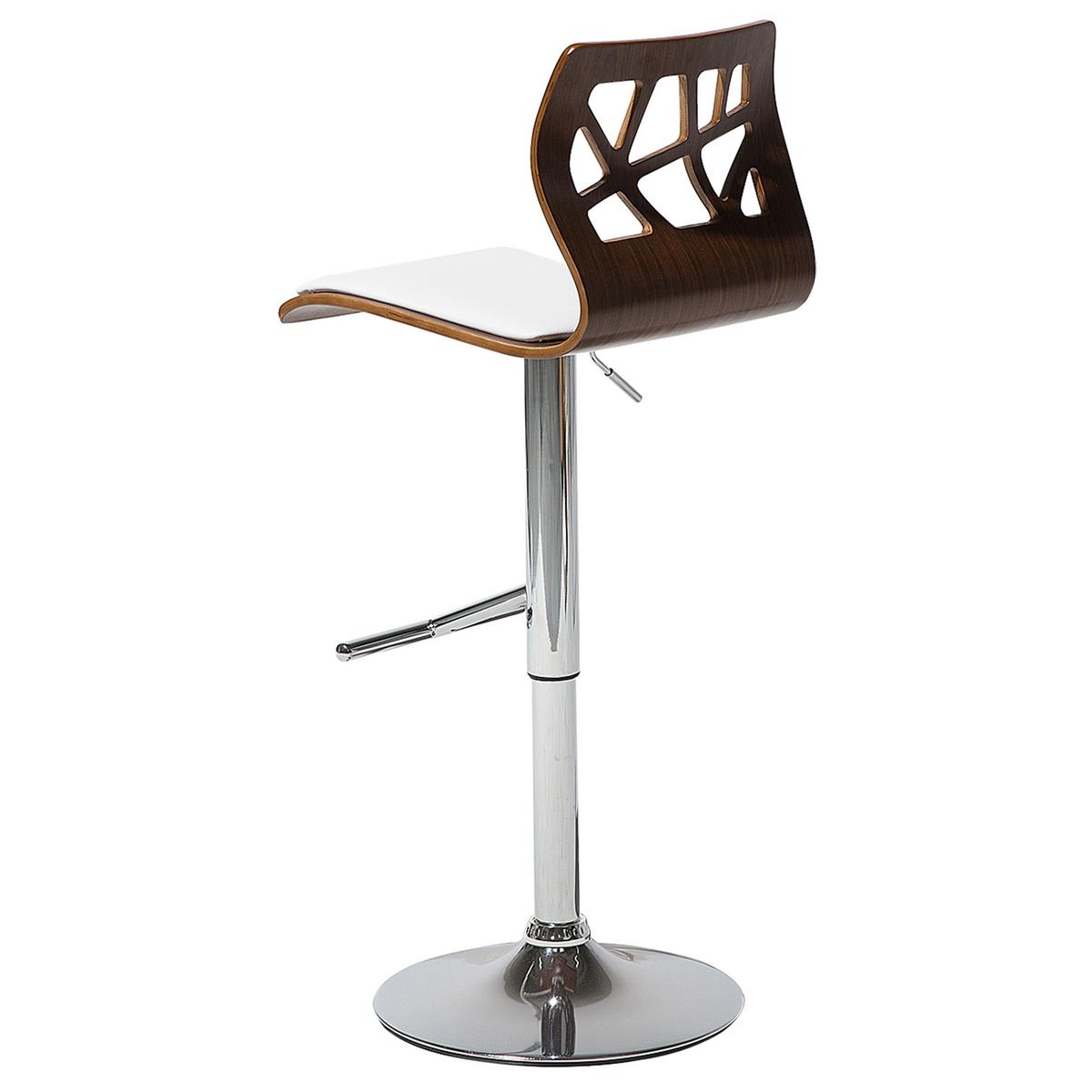 BARHOCKER 2er-Set Braun Petersburg - Silberfarben/Braun, Kunststoff (42/112/42cm) - Beliani