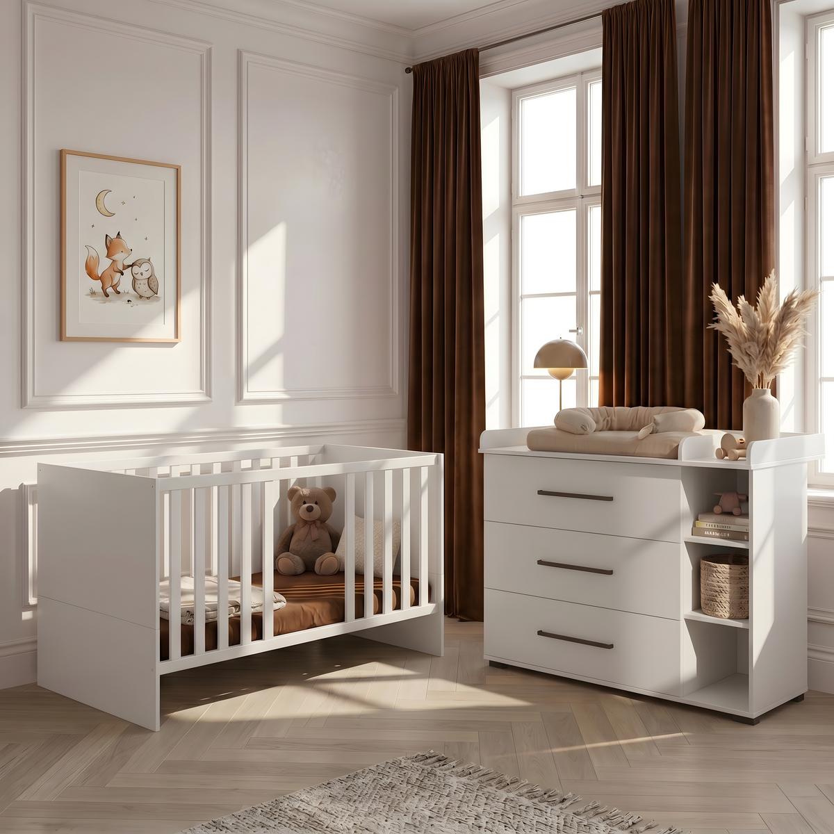 BABYBETT Essentials Premium Weiß - Weiß, Holz/Holzwerkstoff (70/140cm) - arthur berndt