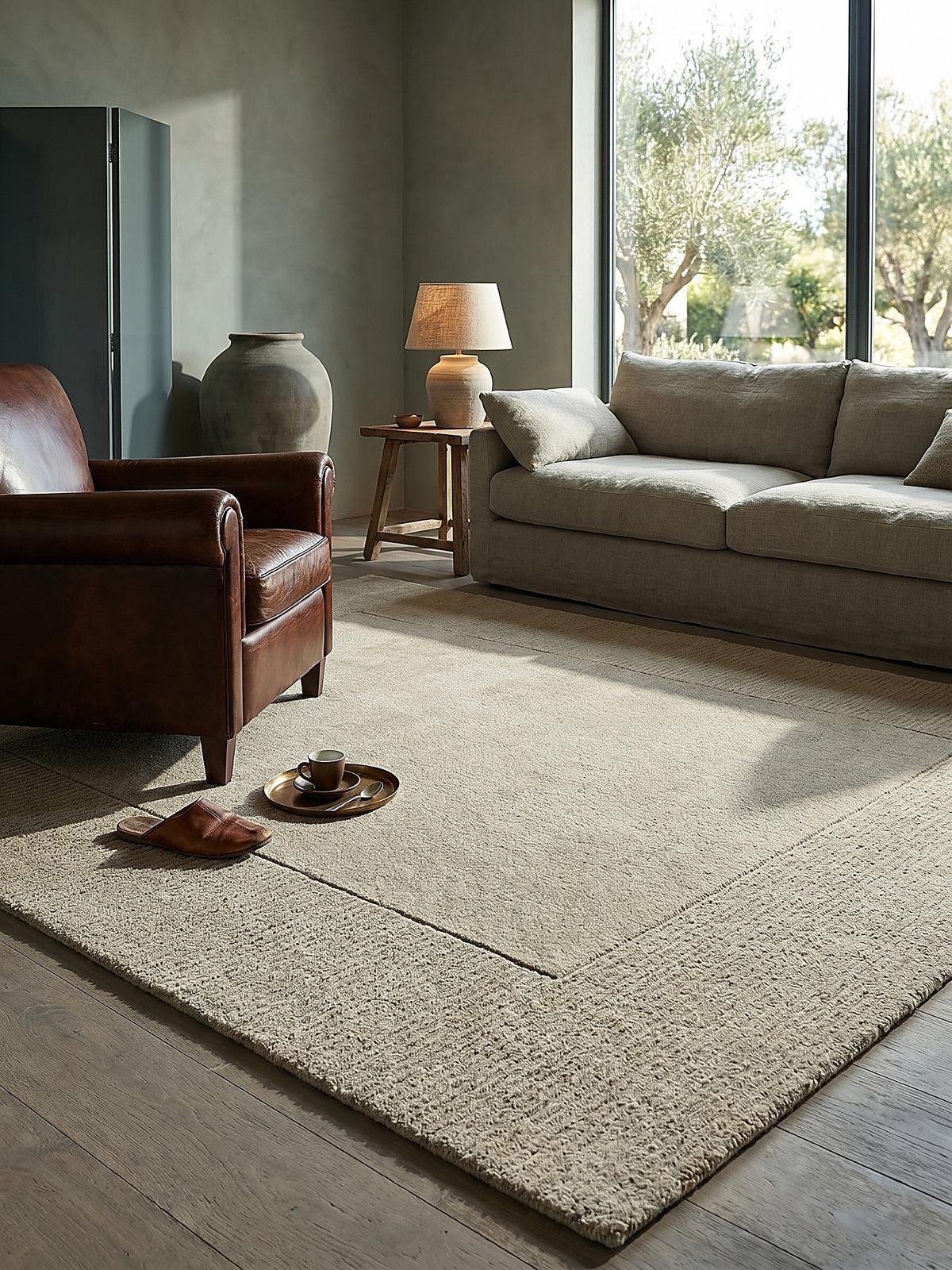 WOLLTEPPICH MOLE, einfarbig, Natur, 120 x 170 cm - Beige, Textil (170/120cm) - KADIMA DESIGN