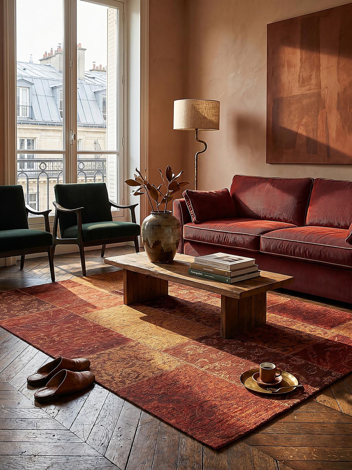 TEPPICH COQUET, geometrisch, Orange, 200 x 290 cm - Orange, Textil (290/200cm) - KADIMA DESIGN