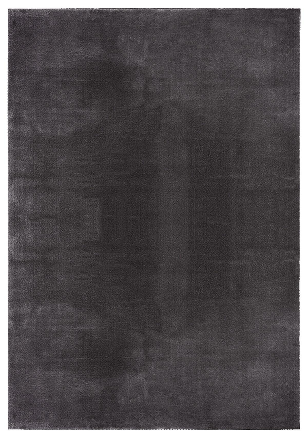 HOCHFLORTEPPICH Antirutsch Uni ALDAN Polyester Anthrazit 200 x 280 cm - Anthrazit, Textil (200/280cm) - KADIMA DESIGN
