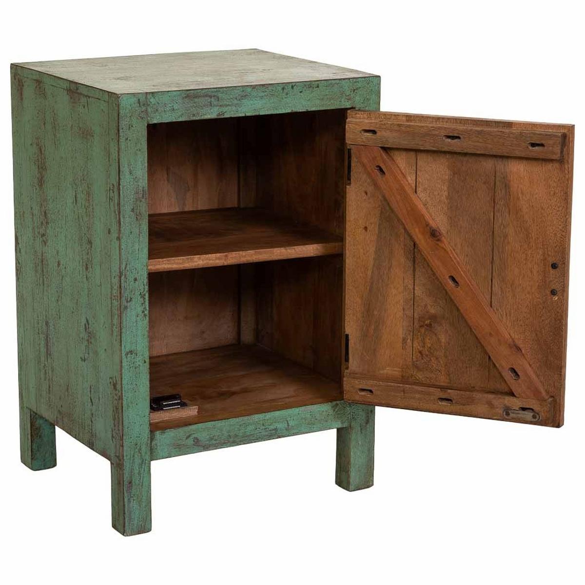 NACHTTISCH aus holz 45x35x60cm - Grün, Holz (45/60/35cm) - Wanderlust