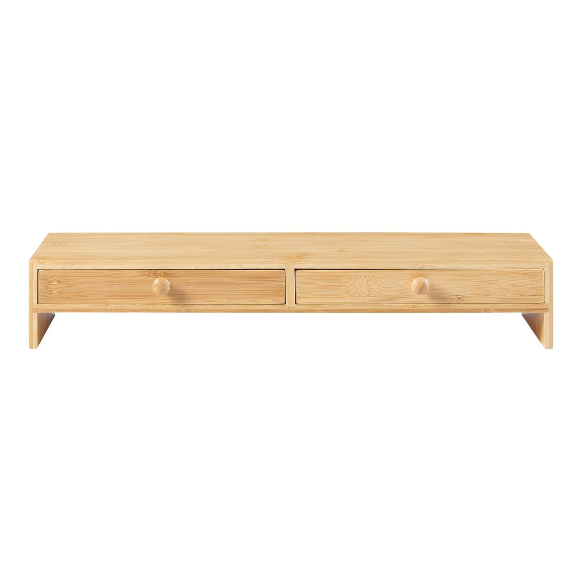 MONITORSTÄNDER Hallstahammar - Naturfarben, Holz (18/56/9.5cm) - [en.casa]