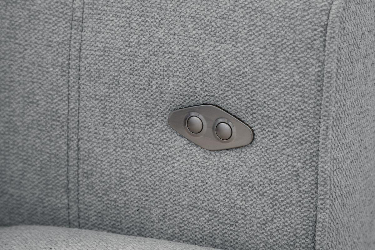 SOFA QUARTZ 3-Sitzer mit Ausziehsitz, silberfarben - Silberfarben, Holzwerkstoff/Textil (202/80/102cm) - Wozimo