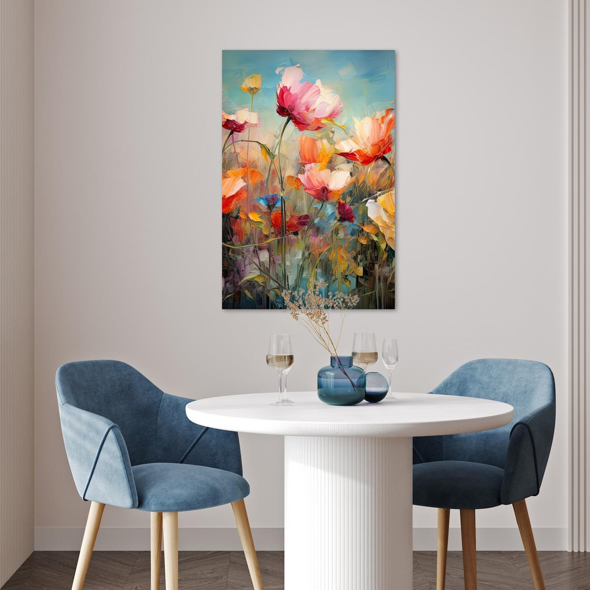POSTER Blumen - Aquarell - Kunst - Botanisch - Natur Wanddeko 40x60 cm - Orange, Papier (40/60/0.1cm) - MuchoWow