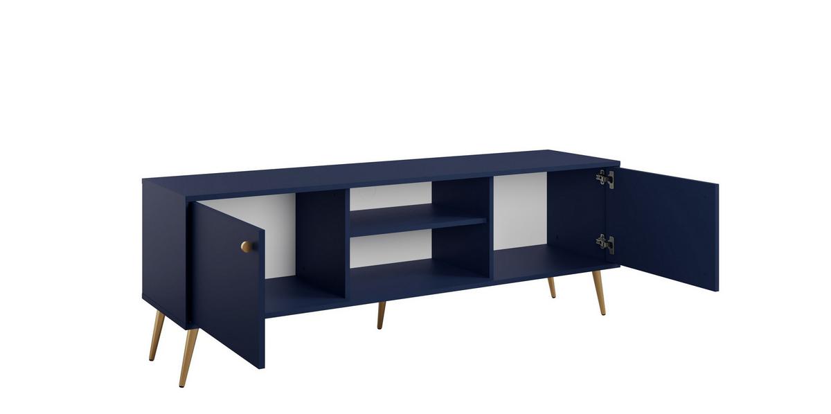 LOWBOARD SFERA 156,2/54,8/40,5 cm, Blau - Blau, Holzwerkstoff (156.2/54.8/40.5cm) - MASSENO