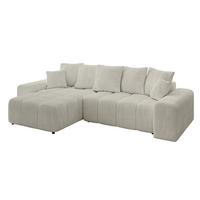 ECKSOFA Ottomane links ENIL-L 297x189x68 Creme Cord - Ecru/Creme, Holzwerkstoff/Kunststoff (297/189cm) - ALTDECOR