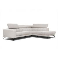 ECKSOFA MORELLO 5-Sitzer, creme - Creme/Schwarz, Holzwerkstoff/Textil (287/228cm) - Wozimo