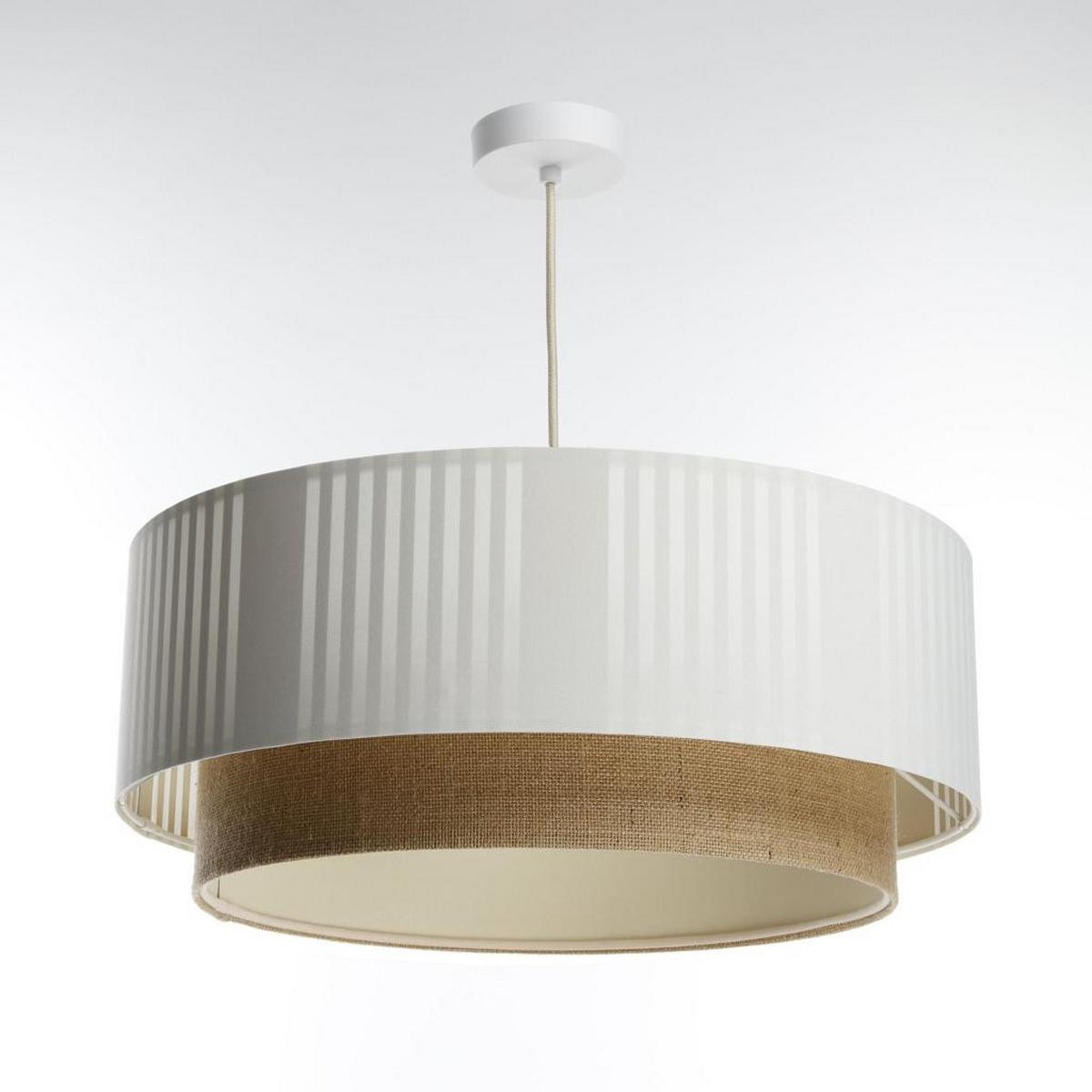 HÄNGELEUCHTE Weiß 40/86 cm - Beige/Weiß, Kunststoff (16/0.4/86cm) - ONZENO