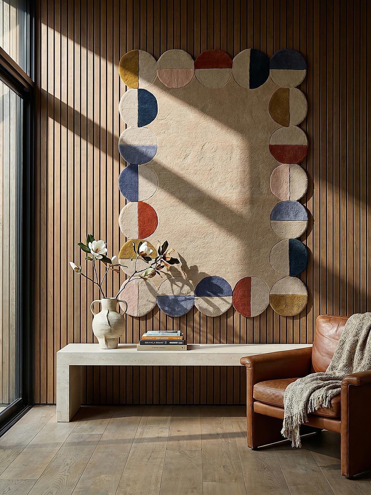 TEPPICH aus Wolle HALLEIN in Rost, geometrisch, 120 x 170 cm - Multicolor, Textil (170/120cm) - KADIMA DESIGN